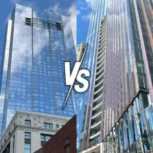 Millennium Tower Vs Winthrop Center in Boston's Downtown Crossing